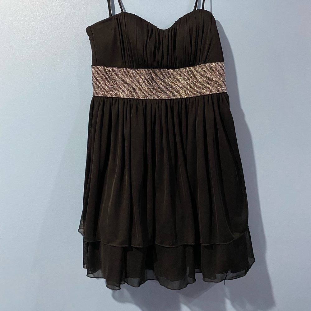 Black Animal Print Mesh Dress
